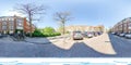 a rendering of a parking lot with cars and buildings Royalty Free Stock Photo