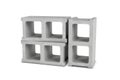 Rendering of three cinder blocks isolated on white background Royalty Free Stock Photo