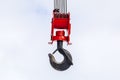 Rendering of tower crane hook on the white background Royalty Free Stock Photo