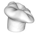 Renderof a white chef hat