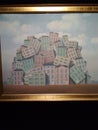 Painting in Rene Magritte museum