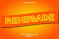 Renegade editable text effect orange color