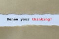 Renew your thinking