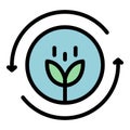 Renewable bioenergy icon color outline vector Royalty Free Stock Photo
