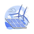 Renewable energy abstract concept vector illustration.