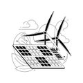 Renewable energy abstract concept vector illustration.