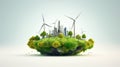 Renewable energy background with green energy. Green energy concept illustrating renewable and sustainable energy