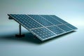 Renewable energy concept Photovoltaic solar panel, isolated with distinct shadow Royalty Free Stock Photo