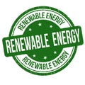 Renewable energy grunge rubber stamp