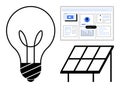 Renewable Energy Innovation Through Solar Power and Data Analytics Royalty Free Stock Photo