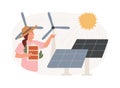 Renewable energy isolated concept vector illustration.