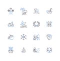 Renewable energy line icons collection. Solar, Wind, Hydro, Geothermal, Biofuel, Biomass, Tidal vector and linear