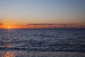 Renewable energy - offshore wind farm at dawn