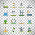 Renewable energy outline icons