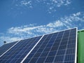 Renewable energy - photovoltaic cells - solar panels for domestic use Royalty Free Stock Photo