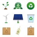 Renewable energy and recycle icon Royalty Free Stock Photo