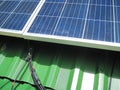 Renewable energy - photovoltaic cells - solar panels for domestic use Royalty Free Stock Photo