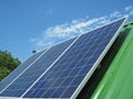 Renewable energy - photovoltaic cells - solar panels for domestic use Royalty Free Stock Photo