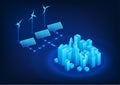 Renewable energy technology Generating wind and solar energy into smart cities is electricity that does not create pollution.