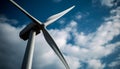 Renewable energy turning wind into power supply for sustainable industry generated by AI