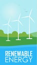 Renewable energy. Wind generator turbines Royalty Free Stock Photo