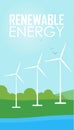 Renewable energy. Wind generator turbines Royalty Free Stock Photo