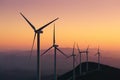 Renewable energy with wind turbines Royalty Free Stock Photo