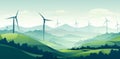 Renewable nature windmill wind turbine technology landscape environment energy ecological