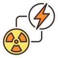 Renewable Nuclear Energy vector colored icon or design element Royalty Free Stock Photo