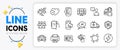 Renewable power, Life insurance and Dirty spot line icons. For web app. Vector Royalty Free Stock Photo