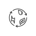 Renewable Resources line icon