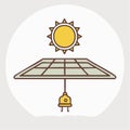 Renewable Solar Energy from the Sun Icon Royalty Free Stock Photo