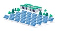 Renewable solar power station with battery electricity energy storage