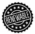Renewable stamp on white Royalty Free Stock Photo