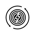 renewable targets energy policy glyph icon vector illustration Royalty Free Stock Photo