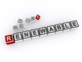 renewable word block on white Royalty Free Stock Photo