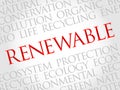 Renewable word cloud Royalty Free Stock Photo