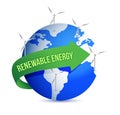 Renewal energy globe concept illustration design Royalty Free Stock Photo