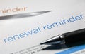 Renewal reminder letter