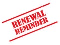 Renewal reminder stamp