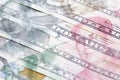 Renminbi and Dollar background Royalty Free Stock Photo