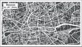 Rennes France City Map in Retro Style. Outline Map.