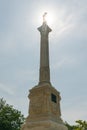 View of the Vanneau-Papu memorial statue in Thabor Park in Rennes Royalty Free Stock Photo