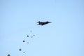 A bomber dropping load just for fun Royalty Free Stock Photo