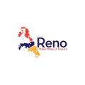Reno City Map illustration Modern Creative Logo Design