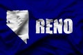 Reno realistic flag illustration.