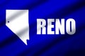 Reno realistic flag illustration.