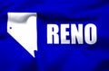 Reno realistic flag illustration.