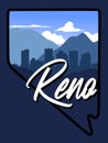 Reno Nevada with beautiful sky background Royalty Free Stock Photo