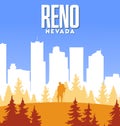 Reno Nevada with beautiful sky background Royalty Free Stock Photo